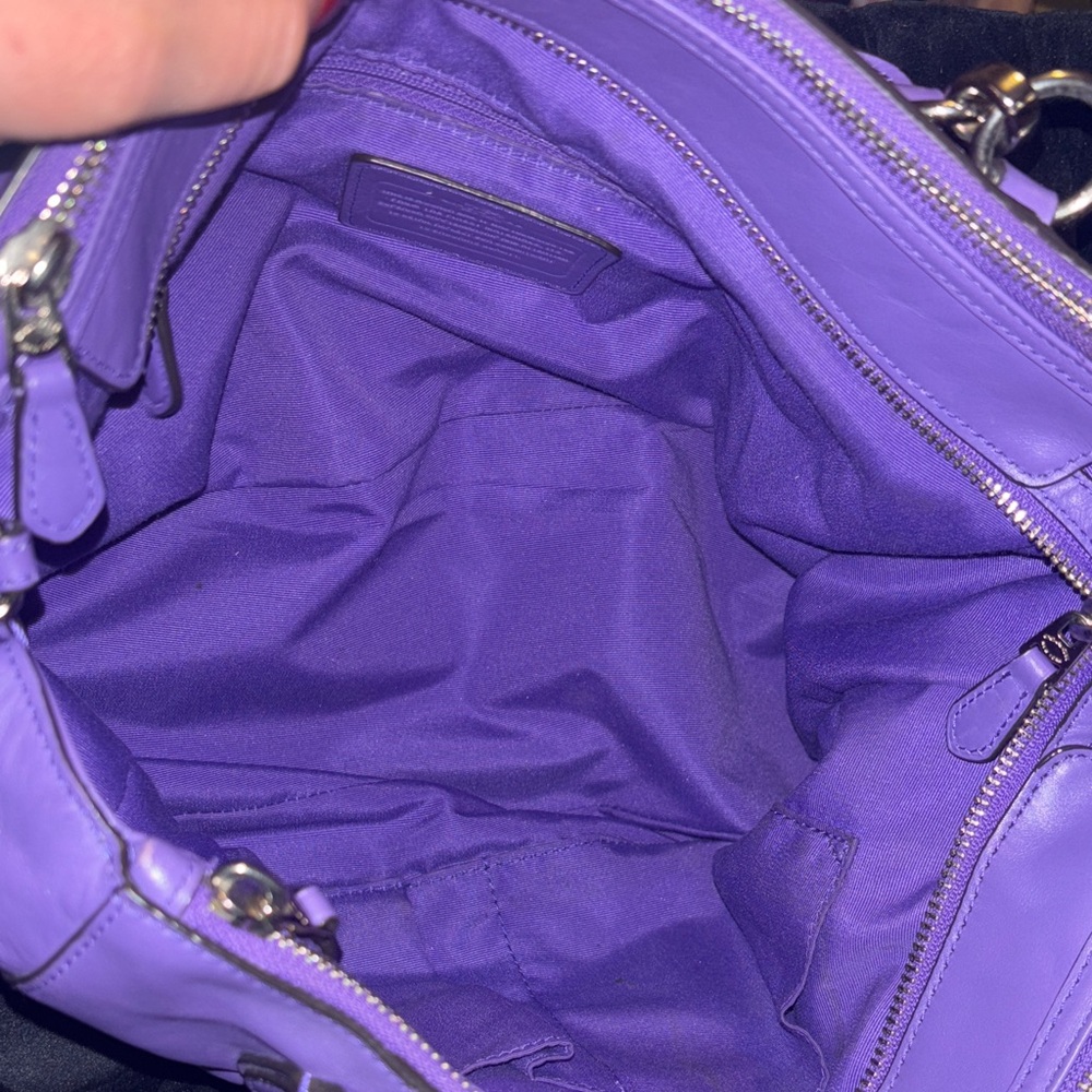 Coach Vibrant Purple Satchel Bag - Picture 3 of 16